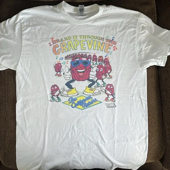 The California raisins, I heard it through the grapevine, 80s M unisex T-shirt - Picture 2 of 5